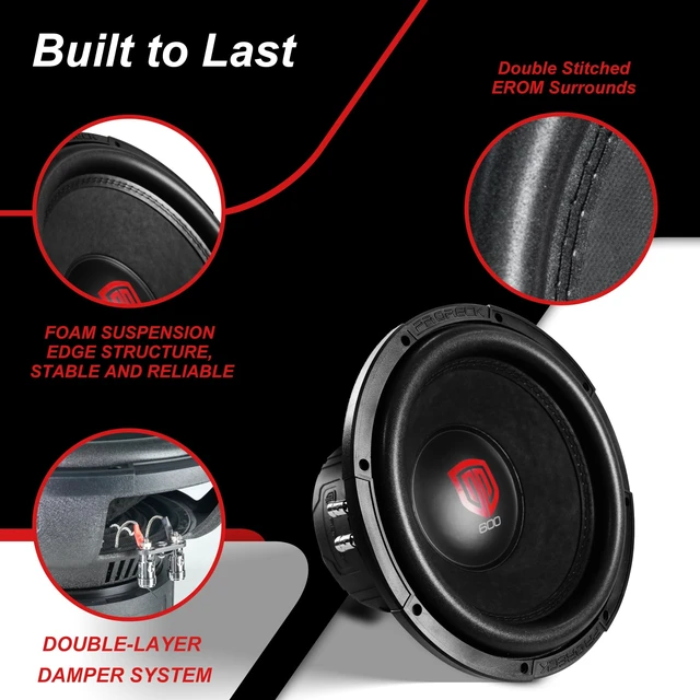 Alt view image 4 of 5 - PRORECK Audio 610 10", Max Power 1800W Max Power Loud 10inch Car subwoofer Dual Easy Mounting (2, Ohms)