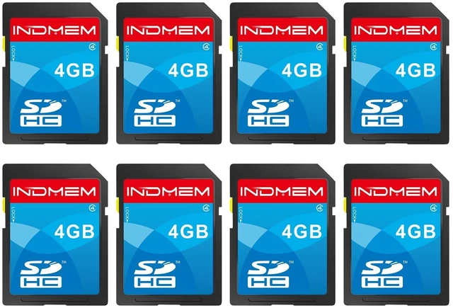 Main image of SD Card 4GB, 8 Packs Class 4 4GB Flash Memory Card MLC Standard Secure Digital Cards Camera Card for Camera, Photo, Music, and Data Storage