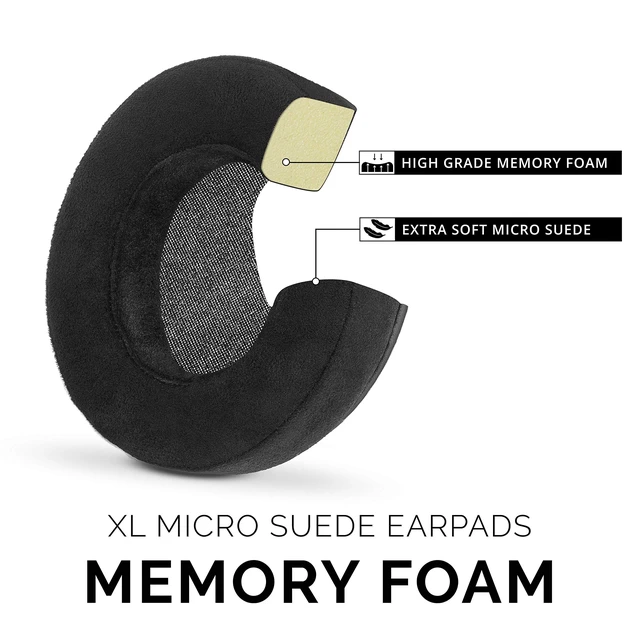 Alt view image 4 of 5 - BRAINWAVZ XL Micro Suede Memory Foam Earpads for AKG 701 & Many Other Large Over The Ear Headphones - Sennheiser, JBL, Bayerdynamic, HifiMan, ATH, Philips, Fostex, Sony Ear Pads