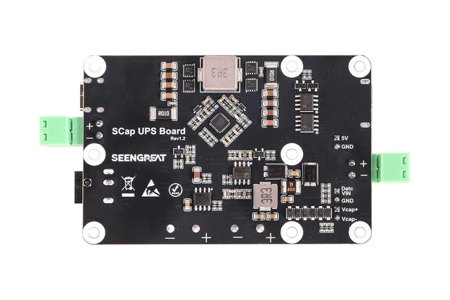 Alt view image 2 of 5 - Super Capacitor Linear Power Supply & 5V3A Module, 5-24V Wide Input (Type-C/DC/Screw), 5V/3A Backup & 5V/5A Peak, Safe Shutdown Buffer for SBC/DIY, Status LEDs