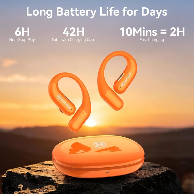 Alt view image 4 of 5 - BUGANI Open Ear Earbuds, Open Ear Headphones, Running Earbuds Wireless