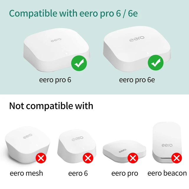 Alt view image 2 of 5 - HomeMount Wall Mount Bracket, Custom Fit, for eero Pro 6/6E, 3 Pack-White