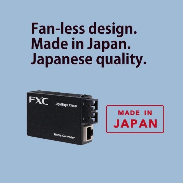 Alt view image 3 of 5 - FXC Gigabit Fiber Media Converter ^^ Single-Mode & Multi-Mode Fiber to Ethernet Copper (1000BASE-LX 15km / SX 550m) ^^ Compact Japanese Quality - LEX1852-10