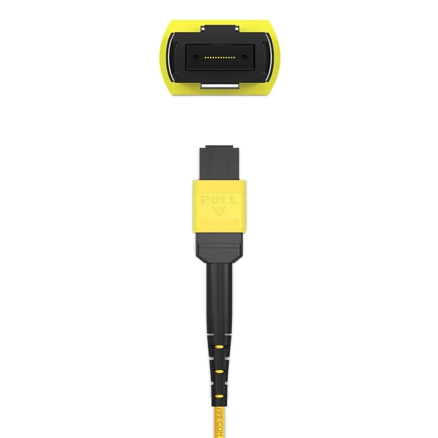 Alt view image 5 of 5 - AMPCOM 5m (16ft) MPO to MPO Singlemode Fiber Optic Trunk Cable, 12 Fiber, Type B, LSZH, UPC, Yellow, Ideal for 1G/10G/40G/100G Indoor Connections