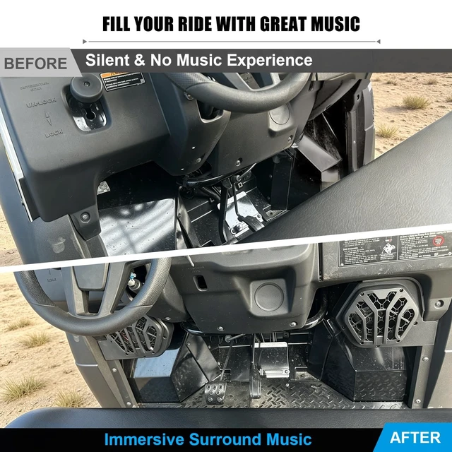 Alt view image 2 of 5 - POYEACO 6.5 Inch Under Dash Speaker Pods for Mule SX