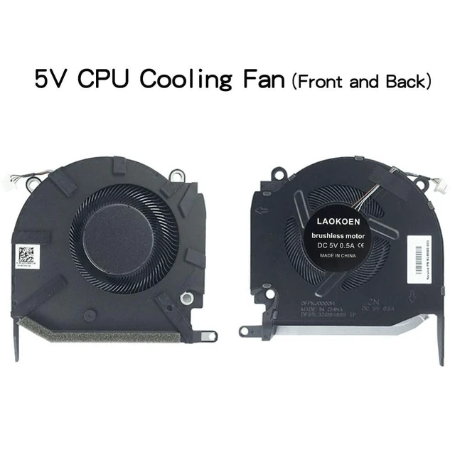 Alt view image 2 of 5 - New Replacement Cooling Fans for HP OMEN Gaming 16-K 16-N 16-K000 16-N000 TPN-Q280 TPN-Q281 Laptop Fan (DC5V Fan for RTX3050 RTX3050Ti Laptop)