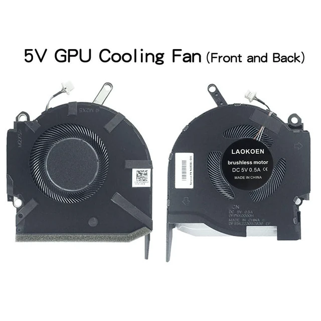 Alt view image 3 of 5 - New Replacement Cooling Fans for HP OMEN Gaming 16-K 16-N 16-K000 16-N000 TPN-Q280 TPN-Q281 Laptop Fan (DC5V Fan for RTX3050 RTX3050Ti Laptop)
