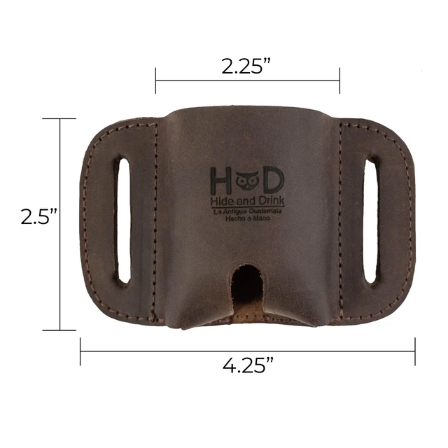 Alt view image 5 of 5 - LeatherTex, Tactical Case for AirPods 1st/2nd Gen. and Pro Handmade from Full Grain Leather - Bourbon Brown