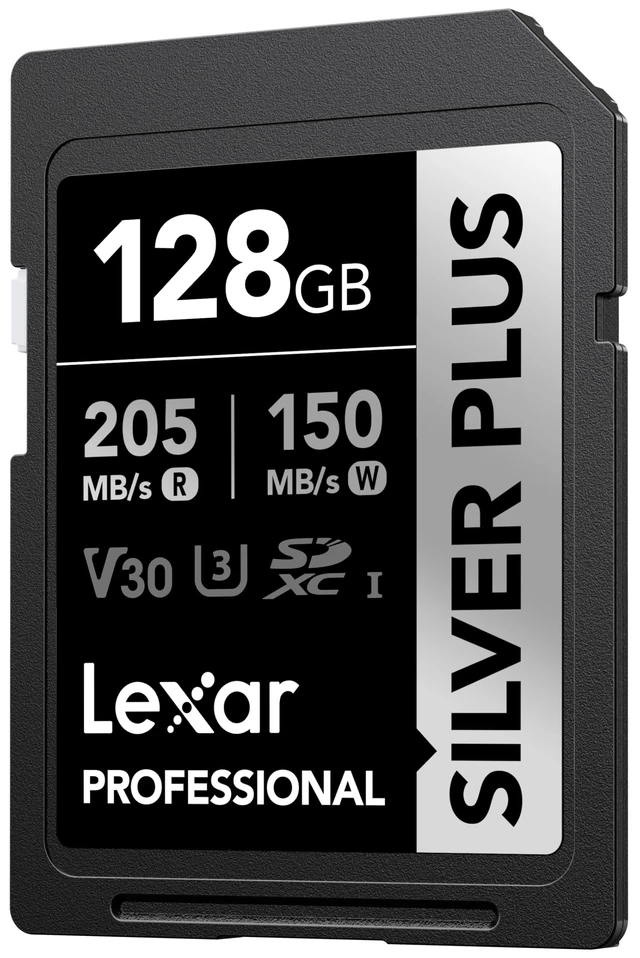Alt view image 2 of 5 - Lexar Professional Silver Plus SDXC UHS-I Card 128GB Memory Card
