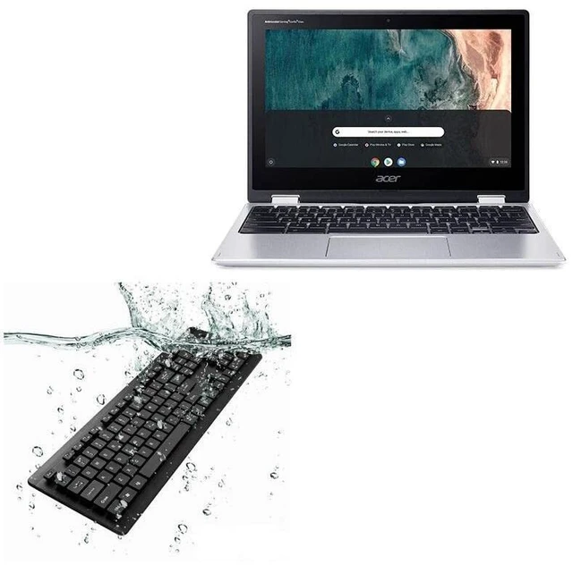 Main image of BoxWave Keyboard Compatible with Acer Chromebook Spin 311 (CP311-2H) - AquaProof USB Keyboard, Washable Waterproof Water Resistant - Jet Black