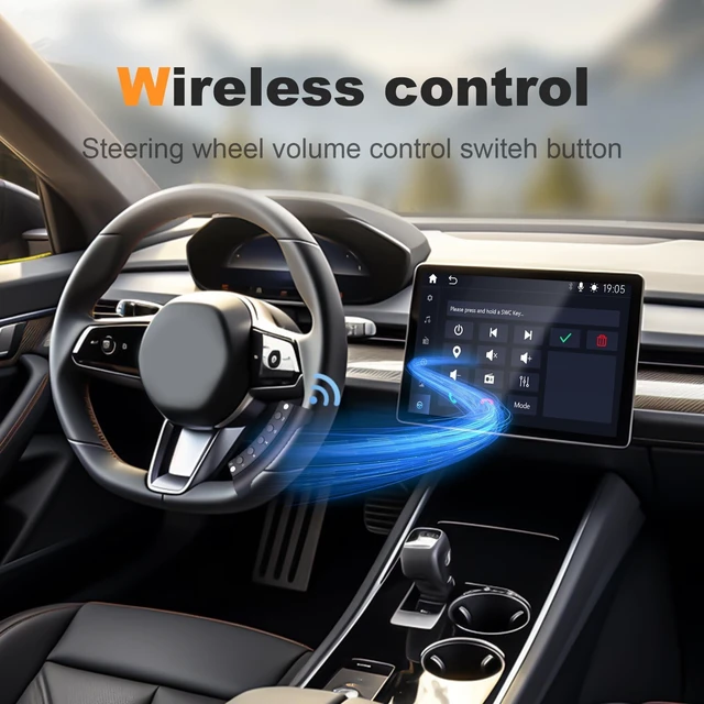 Alt view image 4 of 5 - Y-METDRIVING Wireless Steering Wheel Remote Control with Signal Indica for y-metdriving Portable car Stereo and Other Android car Stereo,with Low Battery Alert,Bluetooth Interface Function Cont