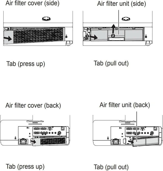 Alt view image 4 of 4 - AOERUOW ET-RFV200 Replacement Projector Air Filter for PANASONIC PT-VW430E,PT-VW431D,PT-VW435N,PT-VW440E,PT-VX500U,PT-VX501U,PT-VX505N,PT-VX510E,PT-VW430EA,PT-VW430E,PT-VW431DEJ,PT-VX500E