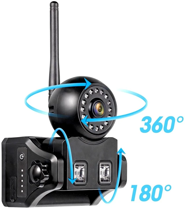 Alt view image 2 of 5 - HEECOOMI 360 Solar Magnetic Backup Camera System for Trailer Camper Truck, 10000mAh Rechargeable Battery, Compatible with AH7/AH702/AH703/AH704/AT3/AT4/AR1/AR2/AR3/AR4/ART1/ART2/ART3/ART4 System, ARC