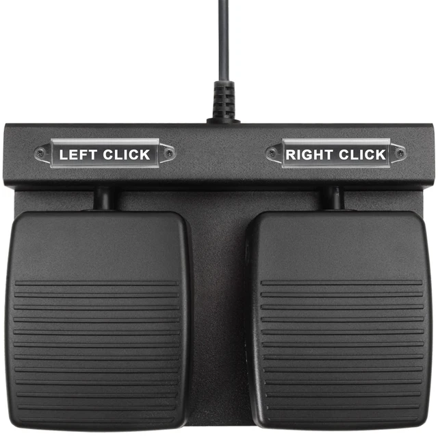 Alt view image 2 of 4 - ECS USB Dual Foot Pedal - Left & Right Mouse Click, Presentations, Ergonomic Design, Heavy Duty Metal Base, Plug & Play, Compatible with Windows/Mac, Free Your Hands, No Batteries Required