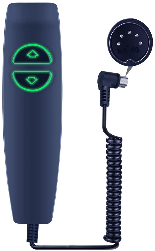 Main image of Snrigw 2-Button Remote for Lift Chair Recliner 5-Pin KDH160H Backlight