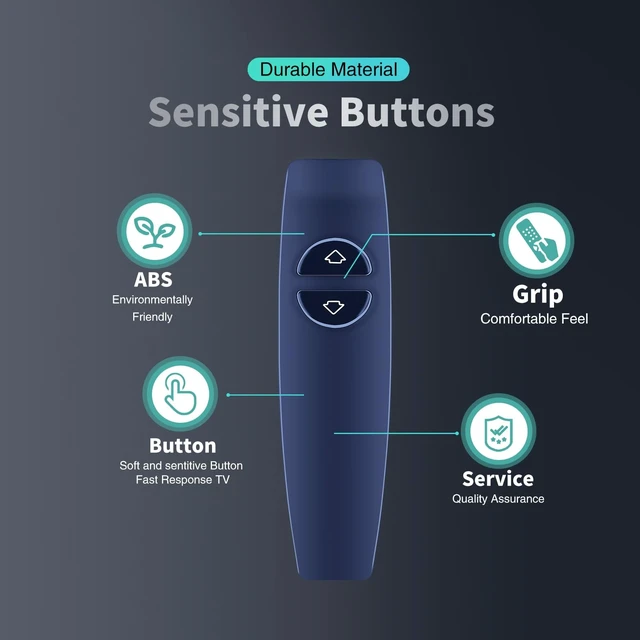 Alt view image 5 of 5 - Snrigw 2-Button Remote for Lift Chair Recliner 5-Pin KDH160H Backlight