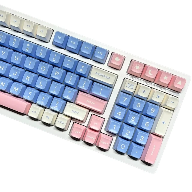 Alt view image 3 of 5 - Owpkeenthy 173 Keys PBT Cherry Profile Keycaps Set, Gaming Replacement Full Keys AntiWear for 60%100% ANSI/ISO Mechanical Keyboard SA Gift