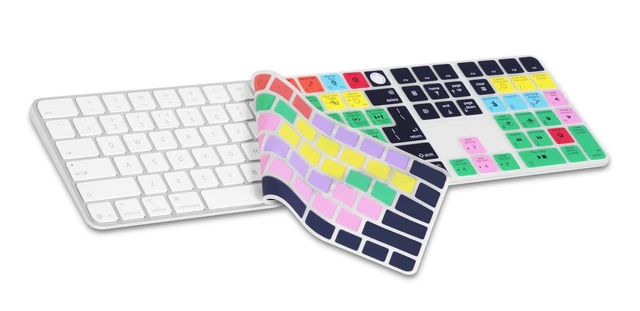 Alt view image 2 of 5 - XSKN Avid Pro Tools Shortcuts EU&US Universal Version Silicone Keyboard Cover Skin for 2024 iMac 24 inch M4 Magic Keyboard with Touch ID and Numeric Keypad (A3119)