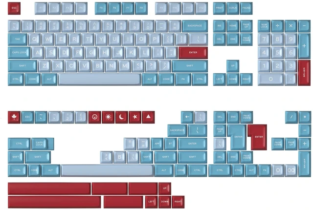 Main image of Guffercty kred SA Profile PBT Keycaps Set for Gaming Keyboard,SA Falan