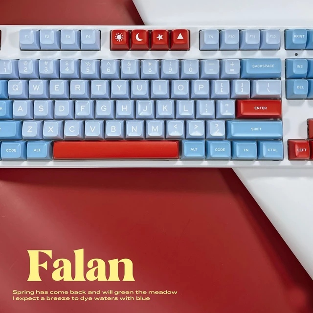Alt view image 5 of 5 - Guffercty kred SA Profile PBT Keycaps Set for Gaming Keyboard,SA Falan