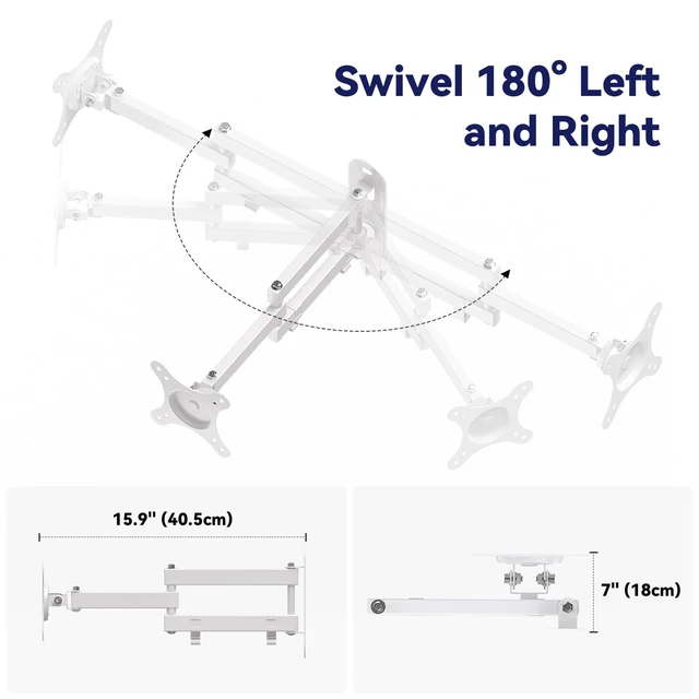 Alt view image 2 of 5 - WAWXH1314 Adjustable Wall Mount for Echo Show 15, Horizontal & Vertical