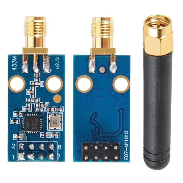 Alt view image 2 of 5 - 4Set CC1101 433MHz Wireless Transceiver Module with SMA Antenna Supports 315/868/915MHz Frequency Bands, High Sensitivity RF Module for IoT and RF Projects