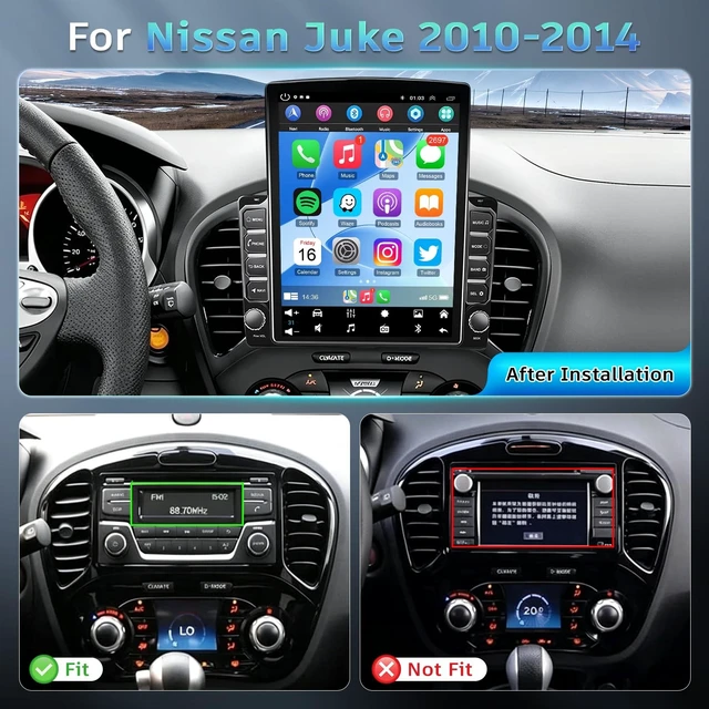 Alt view image 2 of 5 - 4+64G Android Car Radio for Nissan Juke 2010 2011 2012 2013 2014