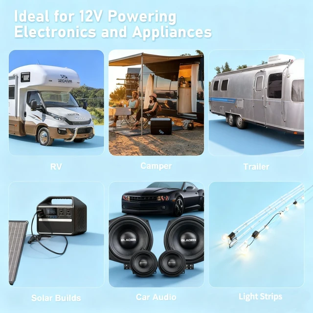 Alt view image 4 of 5 - WF-9875 75 Amp RV Power Converter - Deck Mount Three-Stage Power Converter