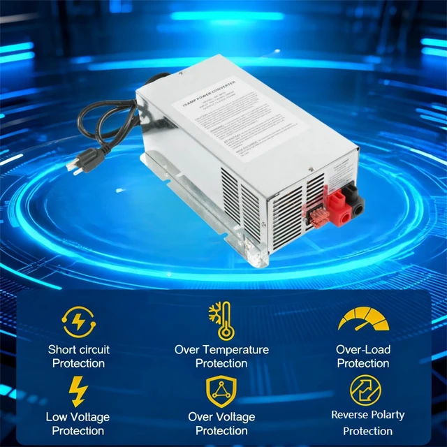 Alt view image 5 of 5 - WF-9875 75 Amp RV Power Converter - Deck Mount Three-Stage Power Converter