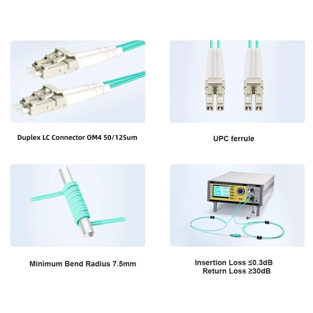 Alt view image 3 of 5 - FLYPROFiber- LC to LC Fiber Patch Cable OM4 Multimode 20M/66ft 1 Pack