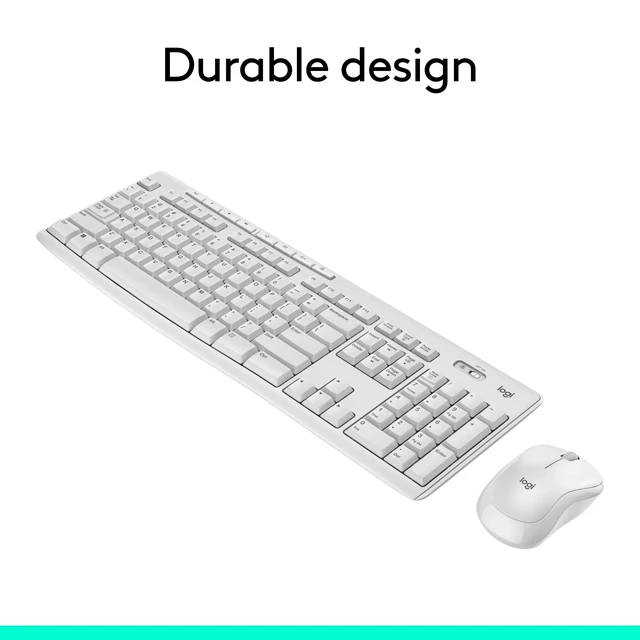 Alt view image 5 of 5 - Logitech MK270 Full Size Wireless Keyboard and Mouse Combo - Off White