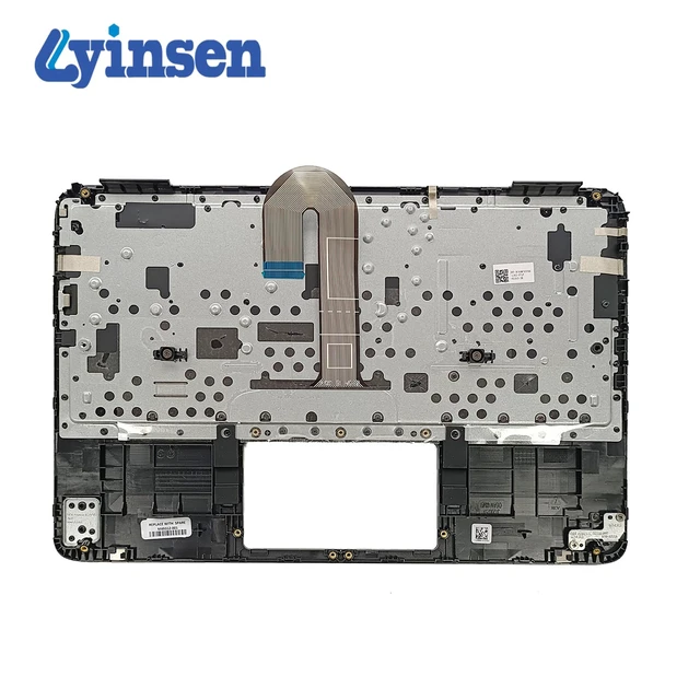Alt view image 2 of 5 - Lyinsen Replacement for HP Chromebook X360 11MK G3 EE Laptop Upper Case Palmrest Keyboard Assembly Part 11.6" M49312-001 Top Cover Black