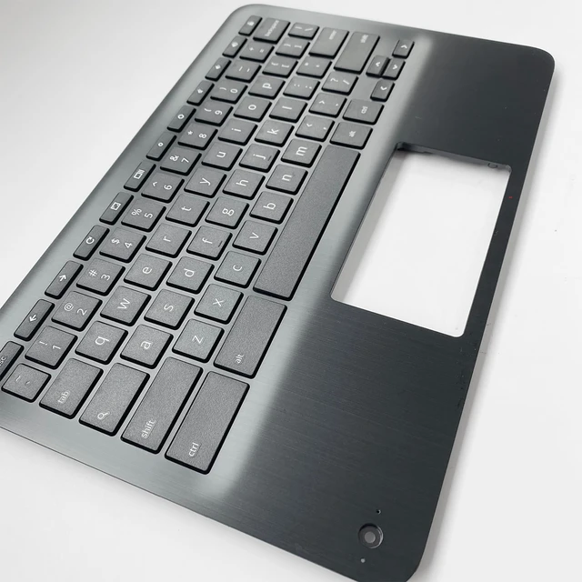 Alt view image 5 of 5 - Lyinsen Replacement for HP Chromebook X360 11MK G3 EE Laptop Upper Case Palmrest Keyboard Assembly Part 11.6" M49312-001 Top Cover Black