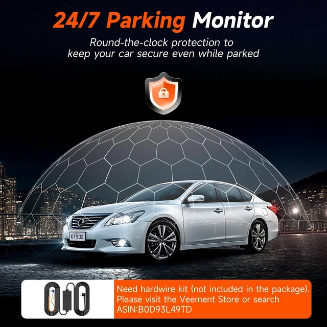 Alt view image 4 of 5 - 4K 3 Channel Dash Cam Front Rear for Car, True 170 Wide Angle, 3.19" IPS Screen 2.4G WiFi Custom APP Control, Loop Recording Collision Lock G-Sensor Parking Monitor, 256GB Storage Max