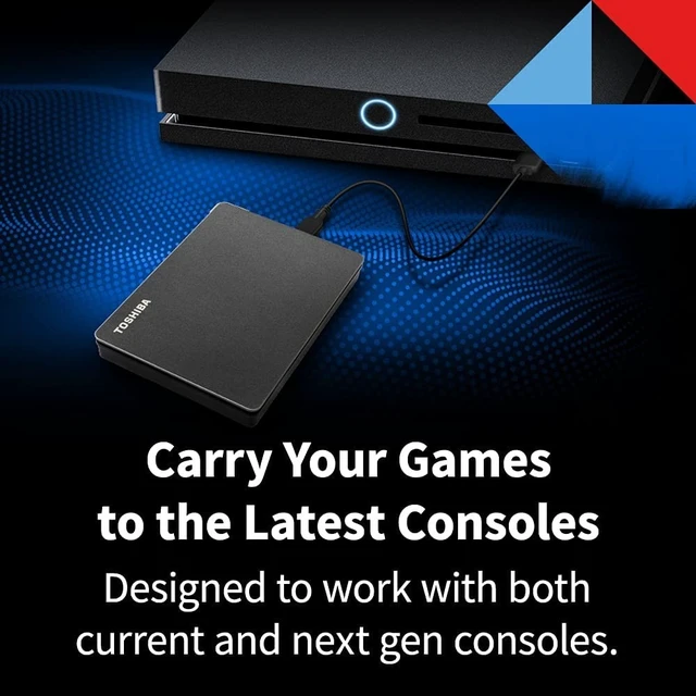 Alt view image 5 of 5 - Toshiba Canvio Gaming 2TB Portable External Hard Drive USB 3.0, Black for PlayStation, Xbox, PC & Mac - HDTX120XK3AA