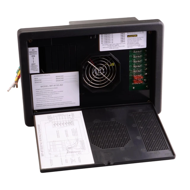 Alt view image 2 of 5 - Luckmart WF-8735-AD RV Converter Charger 30 Amp Power Center Support Auto Detect,30/35 Amp DC Output,WF-8735-AD 30Amp Power Center Battery Charger Suitable for RV,Camper,Caravans,Travel Trailer