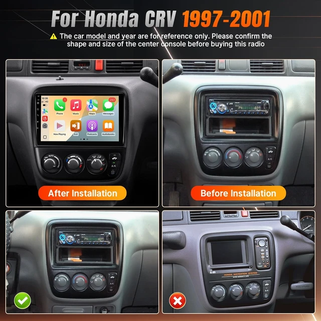 Alt view image 2 of 5 - Linux Car Radio for Honda CRV 1997 1998 1999 2000 2001 Fast Boot Stereo