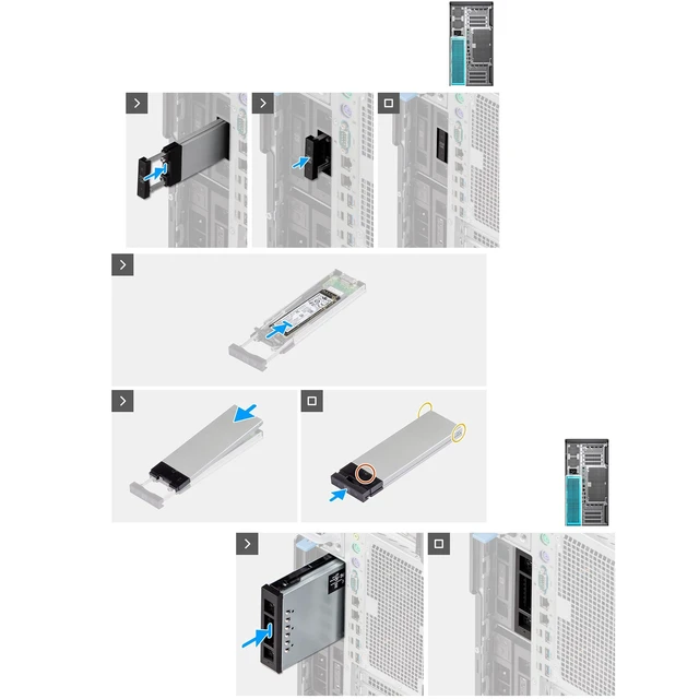 Alt view image 2 of 5 - Deal4GO M.2 2280 SSD Mechanical FlexBay Module w/ 3.5" Drive Carrier Cage JX33G 66XHV DPWC700 FRYKM for Dell Precision 7960 7920 7820 7865 5860 5820 5810