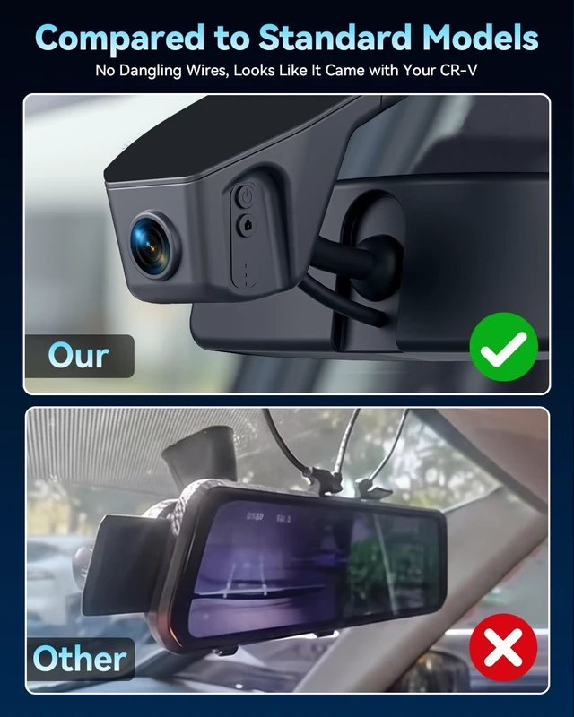 Alt view image 4 of 5 - Ovaman 4K STARVIS 2 Dash Cam Custom Fit for Ford F150 F250 F350 F450 2013-2026,OEM Hidden Car Camera with WiFi App, Loop Recording, G-Sensor, Parking Hardwire Kit Included,Plug and Play,64GB Card