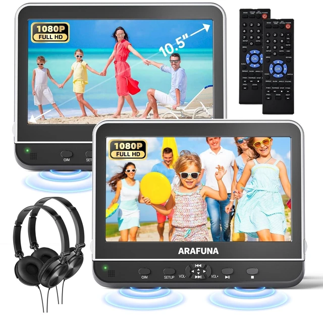 Main image of Arafuna 10.5'' Dual Screen Portable DVD Player for Car Headrest