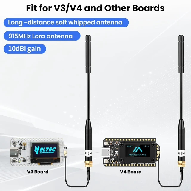 Alt view image 3 of 5 - 915MHz LoRa Antenna, Whip Antenna 20cm, Meshtastic 10dBi Gain, Black 2Pcs