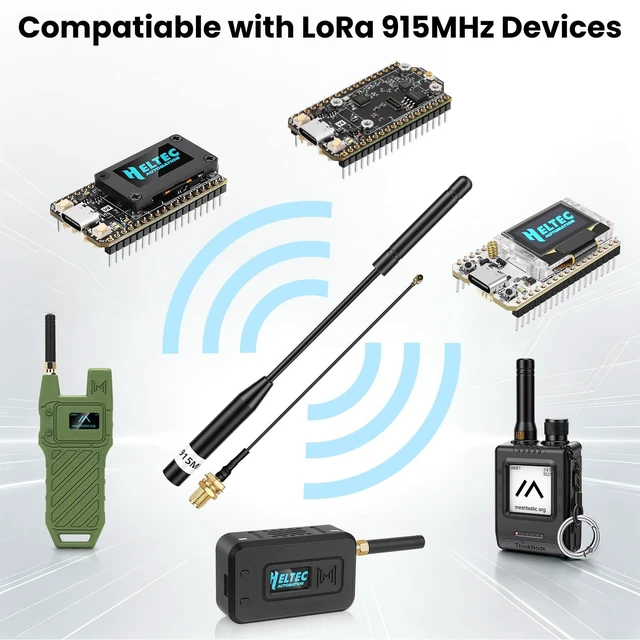 Alt view image 5 of 5 - 915MHz LoRa Antenna, Whip Antenna 20cm, Meshtastic 10dBi Gain, Black 2Pcs