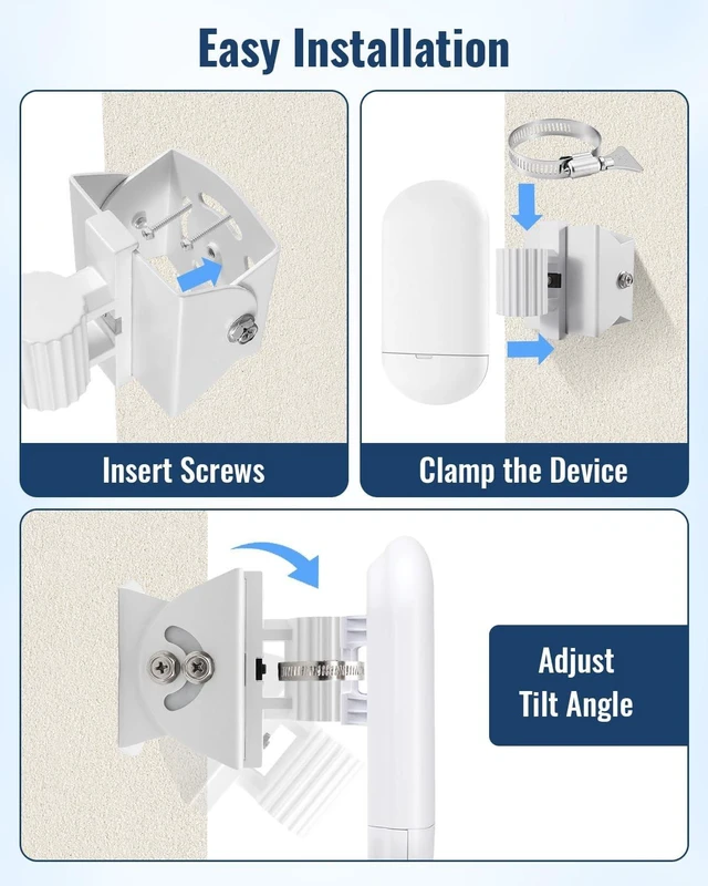 Alt view image 5 of 5 - Wireless Bridge Mount Fit for Ubiquiti NanoStation AC and M Series