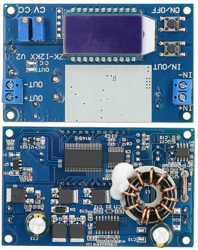 Main image of Miskall Power Supply Module, ZK-12KX 12A LCD Display Adjustable Voltage Regulator Constant Current Power Supply Board