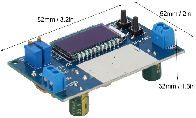 Alt view image 2 of 5 - Miskall Power Supply Module, ZK-12KX 12A LCD Display Adjustable Voltage Regulator Constant Current Power Supply Board