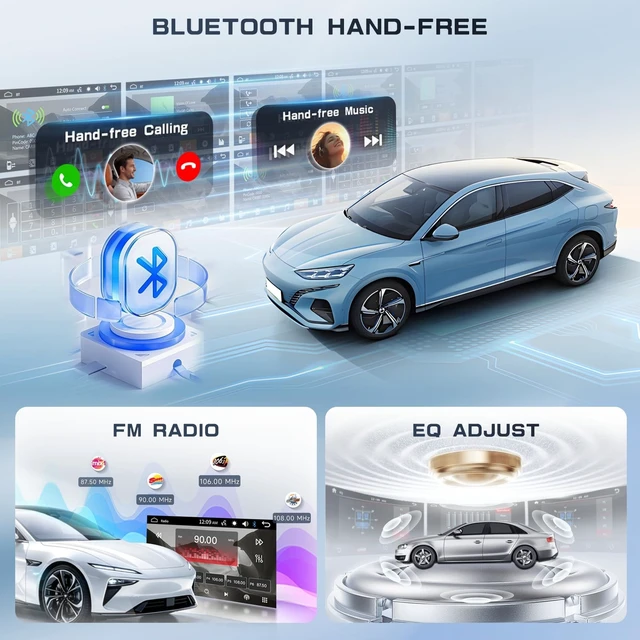 Alt view image 5 of 5 - 7 Inch Double Din Car Stereo Touch Screen Bluetooth Car Radio