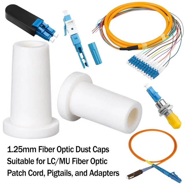 Alt view image 3 of 5 - Fiber Optic Dust Caps for 1.25mm LC Male Connector Ceramic Plug (2000PC)