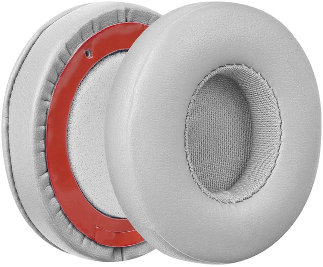 Alt view image 2 of 5 - Geekria Replacement Ear Pads for Beats Solo 2 (B0534) & Solo 3 (A1796) Wireless On-Ear Headphones Ear Cushions, Repair Parts (White)