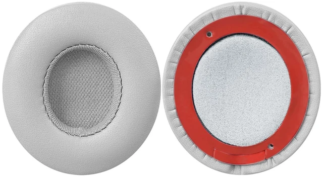 Alt view image 3 of 5 - Geekria Replacement Ear Pads for Beats Solo 2 (B0534) & Solo 3 (A1796) Wireless On-Ear Headphones Ear Cushions, Repair Parts (White)