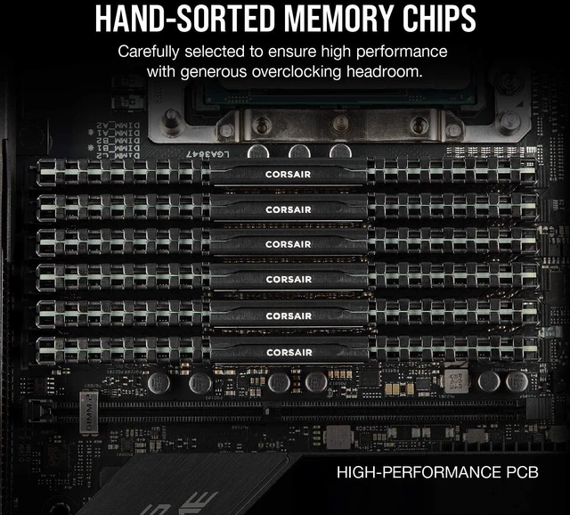Alt view image 3 of 5 - CORSAIR Vengeance LPX DDR4 RAM 32GB (2x16GB) Up to 3200MHz CL16-20-20-38 1.35V Intel XMP AMD EXPO Computer Memory Black (CMK32GX4M2E3200C16)